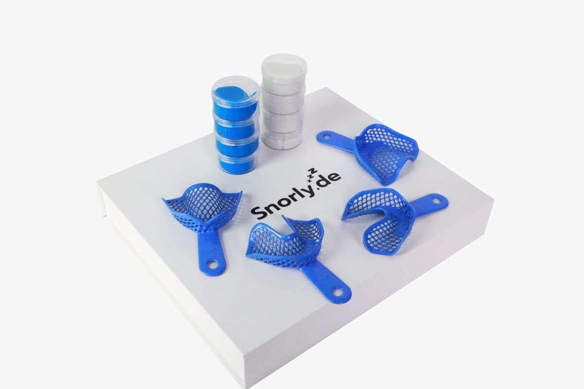 Das Snorly Abdruckset mit Abdrucklöffeln und Abdruckmasse