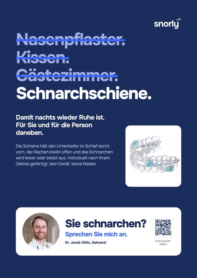 Snorly Aufsteller fürs Wartezimmer einer Partnerpraxis
