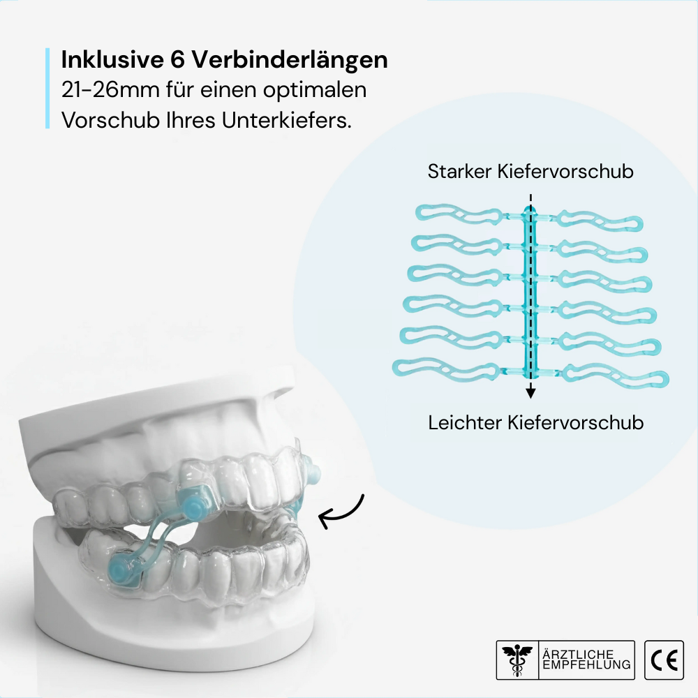 Individuelle Schnarchschiene direkt vom Zahnlabor - ohne hohe Zahnarztkosten