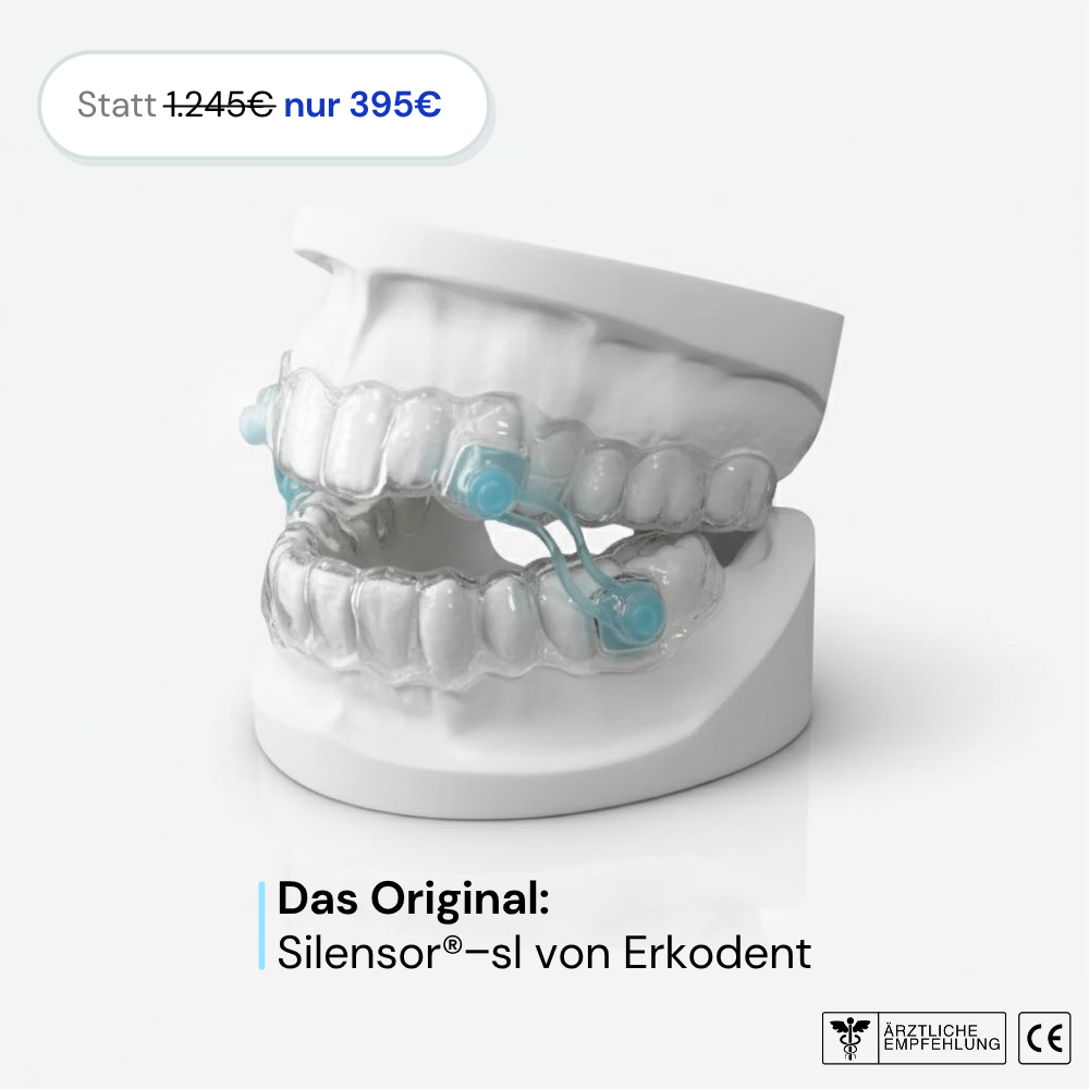 Individuelle Schnarchschiene direkt vom Zahnlabor - ohne hohe Zahnarztkosten