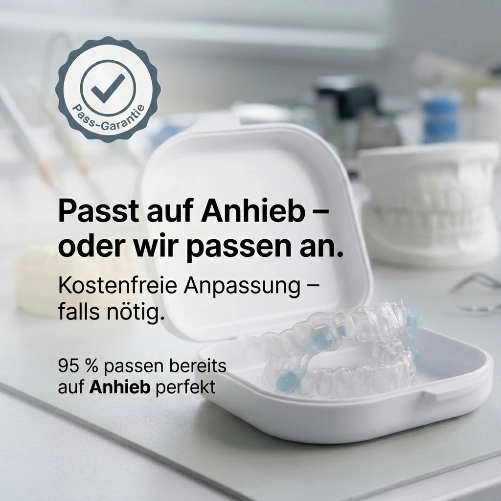 Individuelle Schnarchschiene direkt vom Zahnlabor - ohne hohe Zahnarztkosten